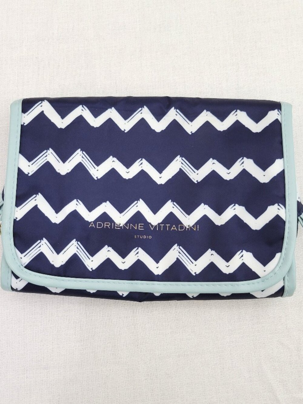 Adrienne Vittadini Studio Hanging Travel Organizer - Navy Chevron Toiletry Bag